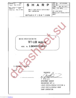 LQ043Y1DX07 datasheet  