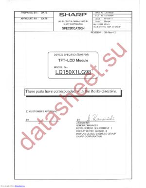 LQ150X1LG98 datasheet  