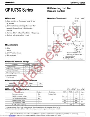 GP1U780Q datasheet  