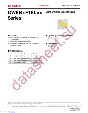 GW5BDF15L00 datasheet  