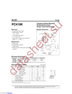 PC419 datasheet  