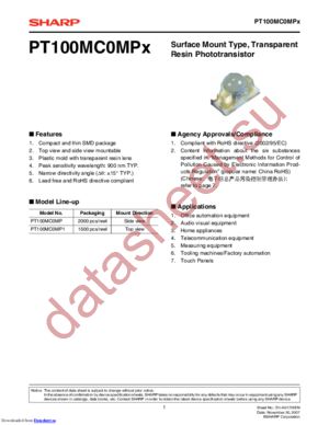 PT100MC0MP1 datasheet  