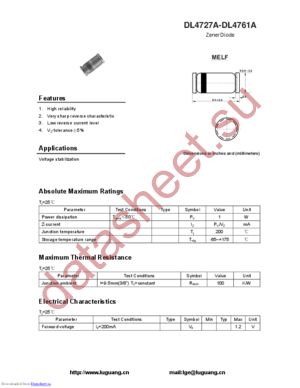 DL4727A datasheet  