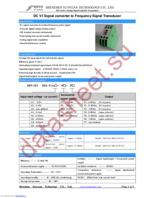 DIN1X1-ISO-A1-P1-F1 datasheet  