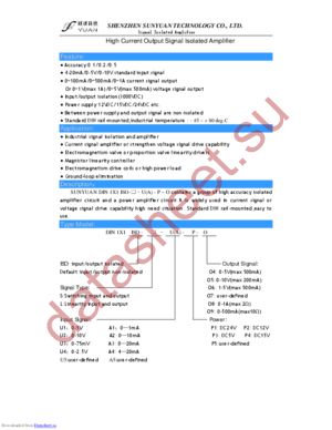 DIN1X1-L-A1-P1-O4 datasheet  