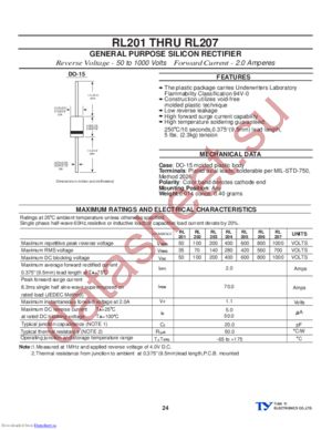 RL201 datasheet  