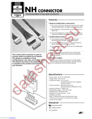 B5P-SHF-1AA(LF)(SN) datasheet  