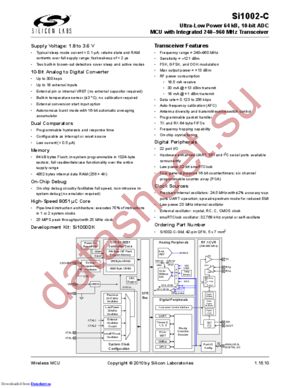 SI1001-C-GM datasheet  