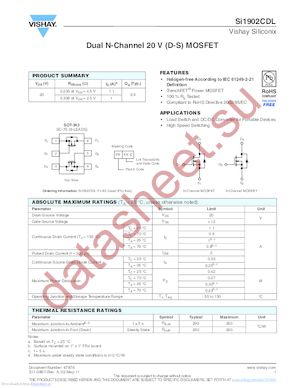 SI1902CDL-T1-GE3 datasheet  