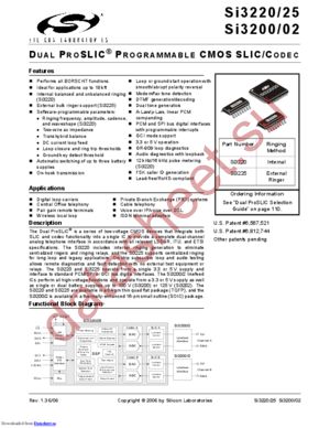 SI3220-G-FQ datasheet  