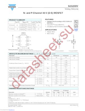 SI3529DV-T1-GE3 datasheet  