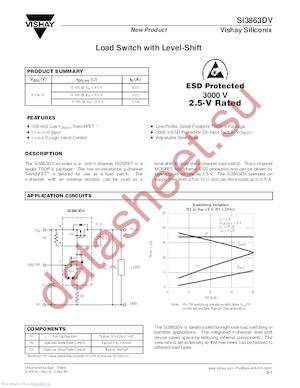 SI3863DV-T3 datasheet  