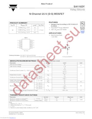 SI4116DY-T1-E3 datasheet  