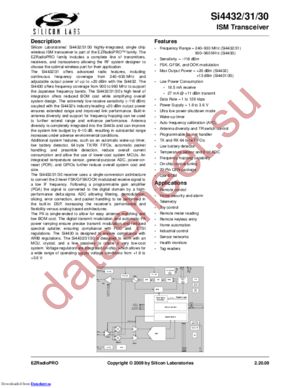 SI4432-B1-FMR datasheet  