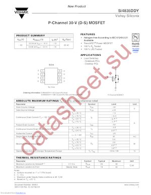 SI4168DY datasheet  