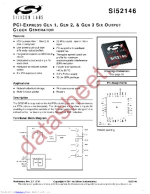 SI52146-A01AGM datasheet  