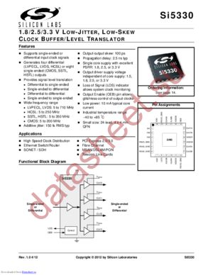 SI5330F-A00214-GMR datasheet  