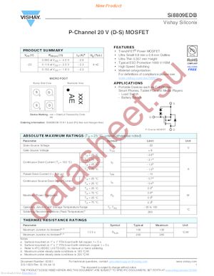 SI8809EDB-T2-E1 datasheet  