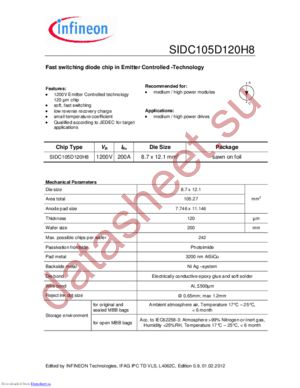 SIDC105D120H8 datasheet  