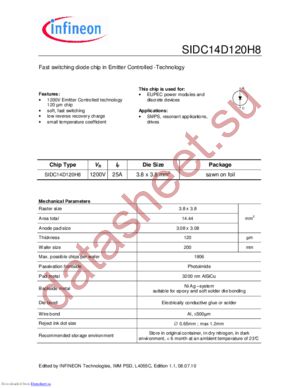 SIDC14D120H8 datasheet  