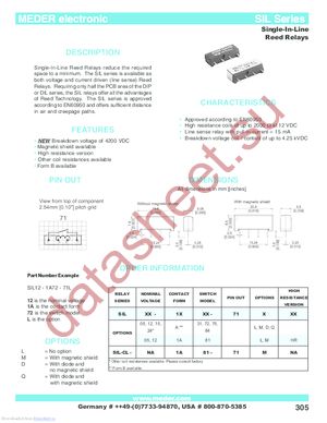 SIL12-1A72-71L datasheet  