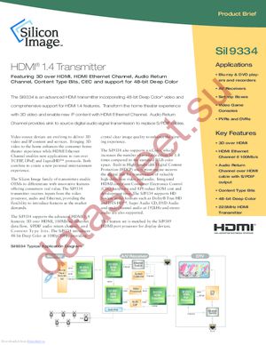 SII9334CTU datasheet  