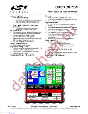 C8051F338-GM datasheet  