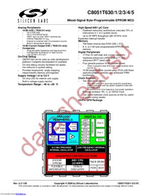 C8051T631-GM datasheet  