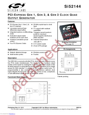 SI52144-A01AGM datasheet  