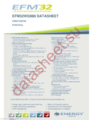 EFM32WG990F256-BGA112 datasheet  