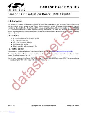 SENSOR-EXP-EVB datasheet  