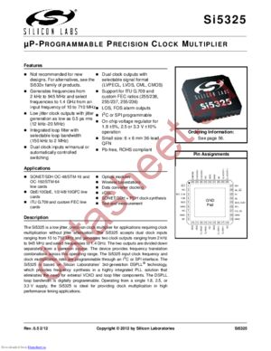 SI5325A-C-GMR datasheet  