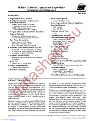 SST36VF1601G-70-4C-EKE datasheet  