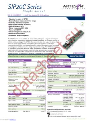 SIP20C-05S2V5 datasheet  