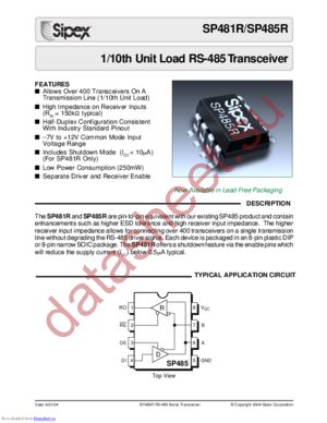 SP485RCN-L datasheet  