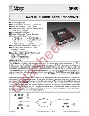 SP505B datasheet  