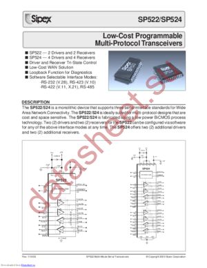 SP524CM datasheet  