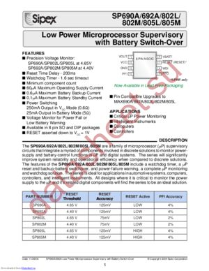 SP690AENLTR datasheet  