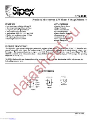 SPX4040A3S-5.0 datasheet  