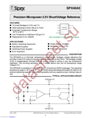 SPX4040AM-L-2-5-TR datasheet  