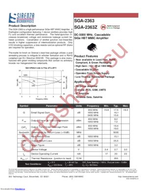 SGA-2363Z datasheet  
