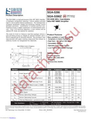SGA-5286Z datasheet  