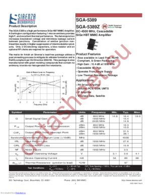 SGA-5389Z datasheet  