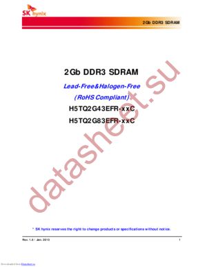 H5TQ2G83EFR-G7C datasheet  