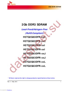 H5TQ2G63DFR-TEC datasheet  