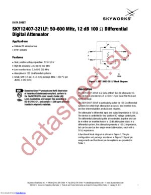 SKY12407-321LF datasheet  