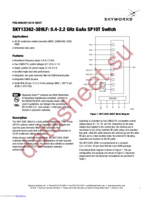 SKY13362-389LF datasheet  