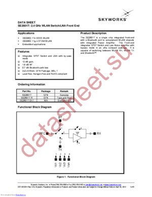SE2601T-EK1 datasheet  
