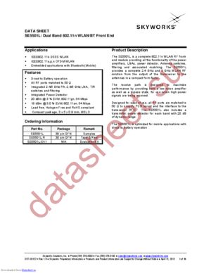 SE5501L-EK1 datasheet  