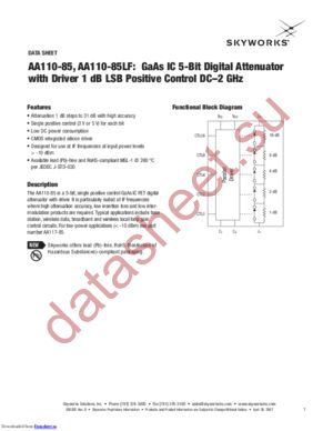 AA117-85LF datasheet  